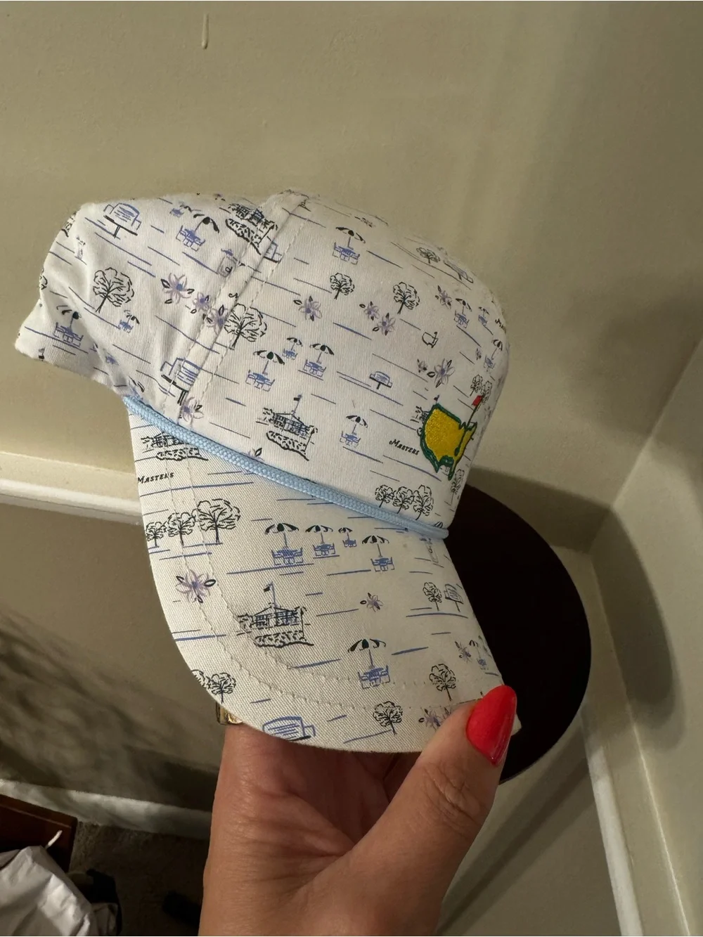 Masters White Ladies Fit Golf Cap with Logo and Augusta National pattern